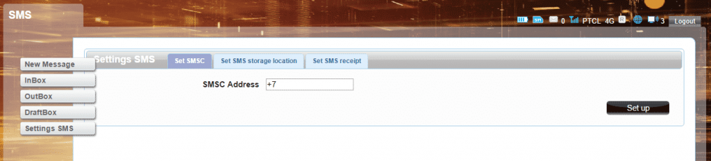 R600A SMS Settings
