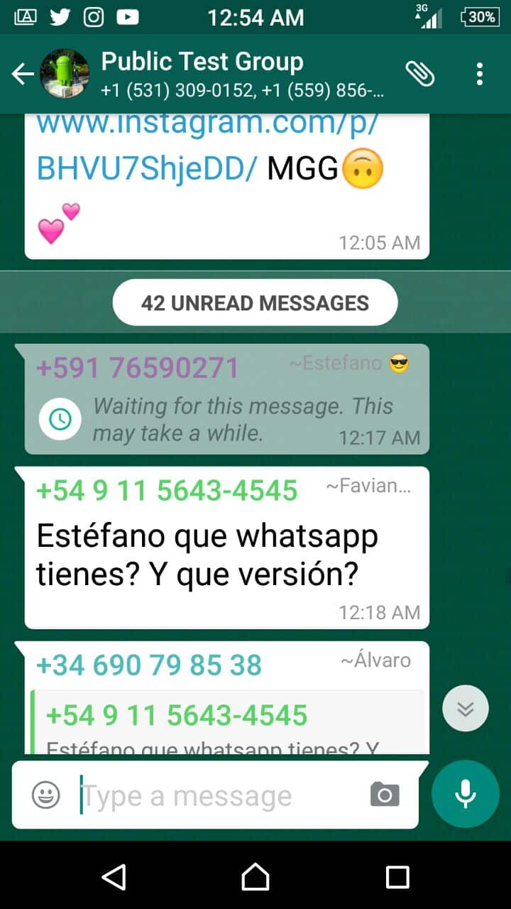 whatsapp Message loading