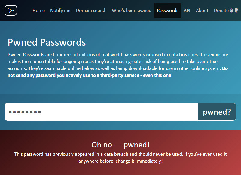 Hacked Password