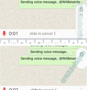 WhatsApp Beta Locked Audio Recording