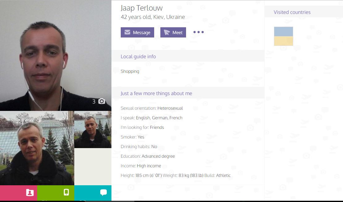 TourBar Dating Profile of Jaap Terlouw