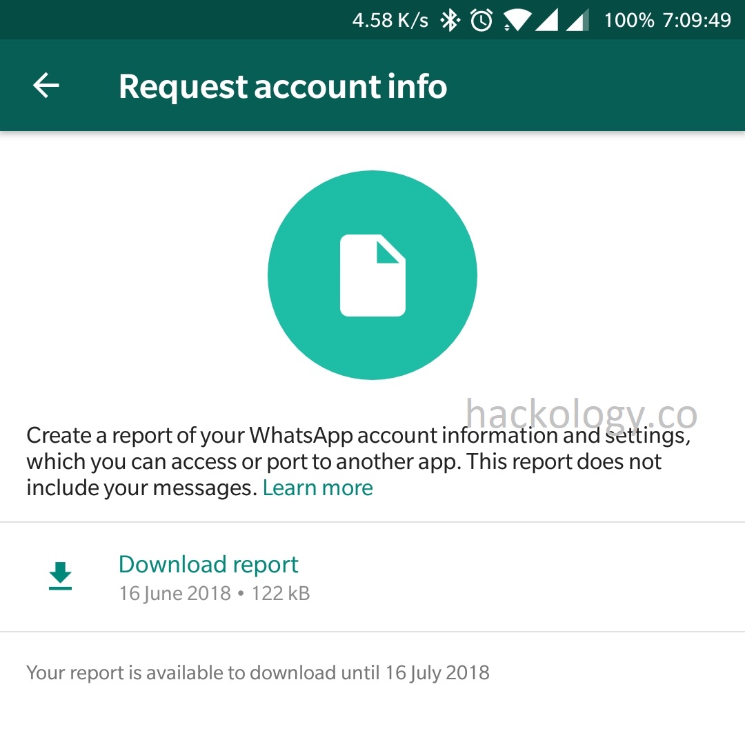 Download WhatsApp Acount Info