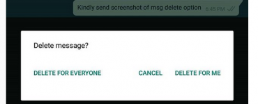 WhatsApp Delete for Everyone Update