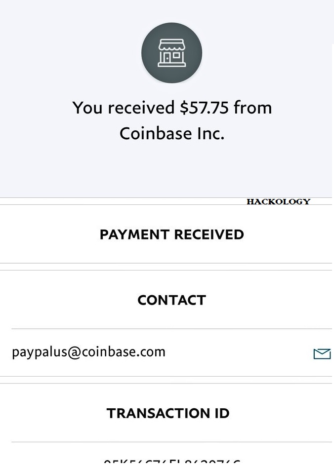 Coinbase funds in Paypal
