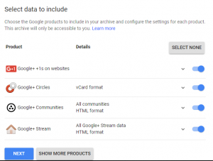 Download Google Plus Data