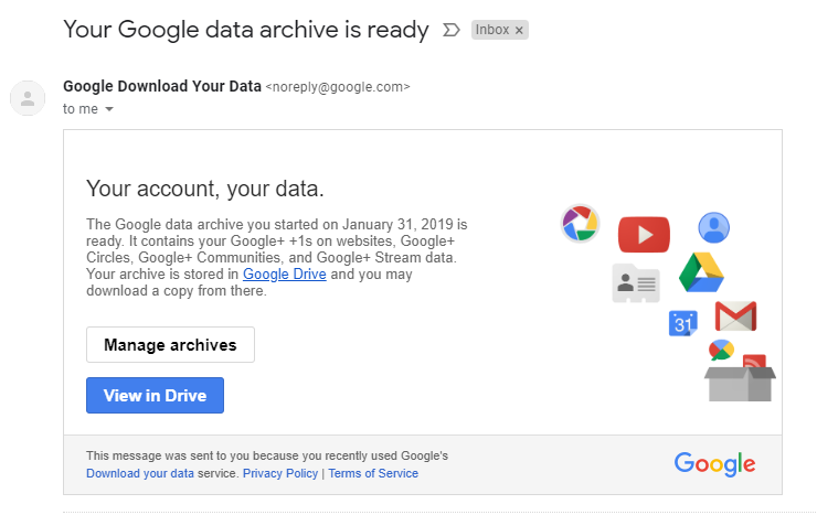 Google plus archived ready