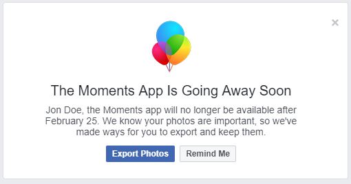 Facebook Moments App
