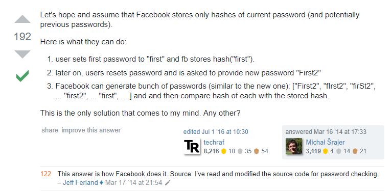 How Facebook Encrypts Password
