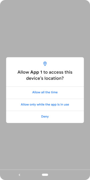 android Q location permissions