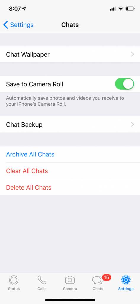 Save to Camera Roll Toggle