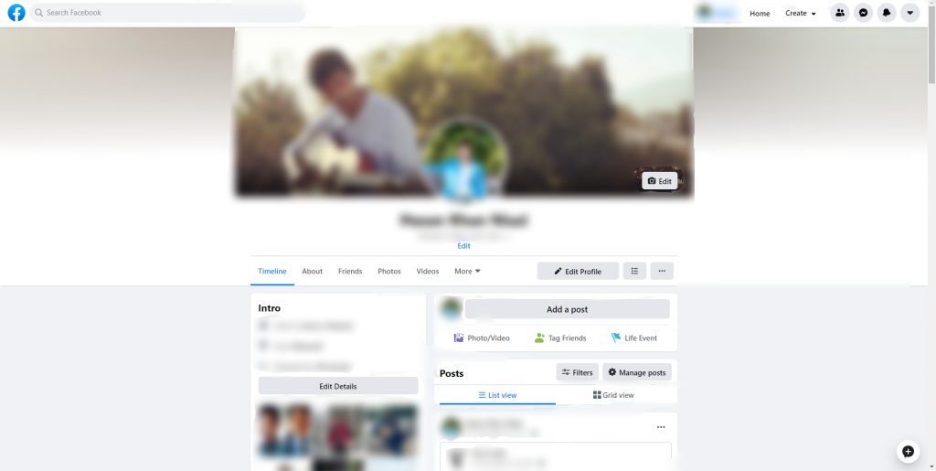 Profile on Facebook Beta