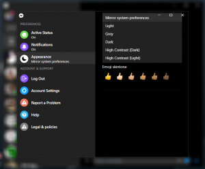 Facebook Messenger Appearance