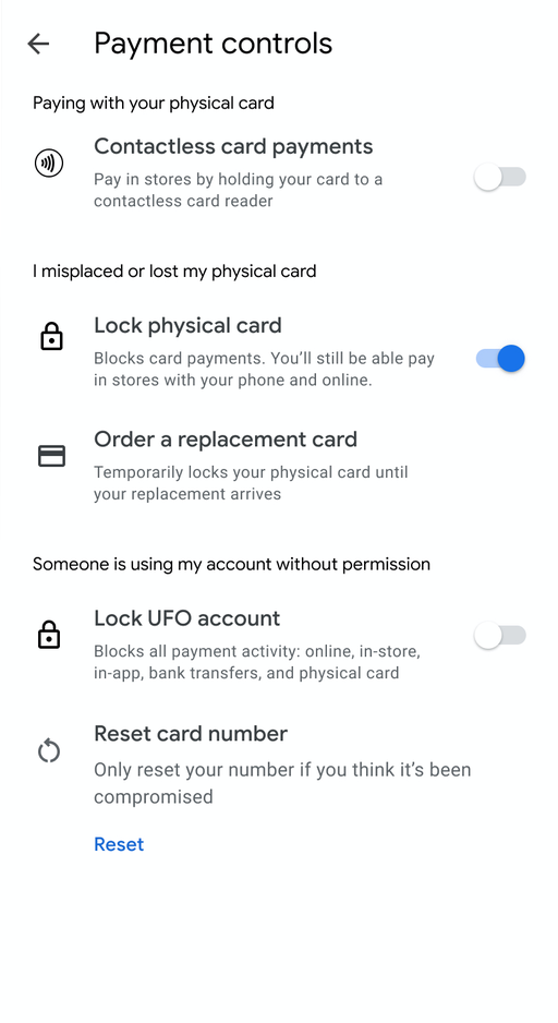 Google Pay Debit Card Lock