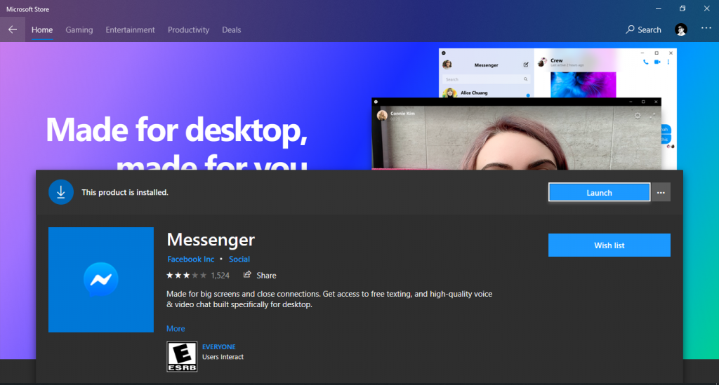 Install Facebook Messenger Desktop