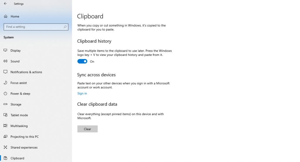 Windows Clipboard History Sync