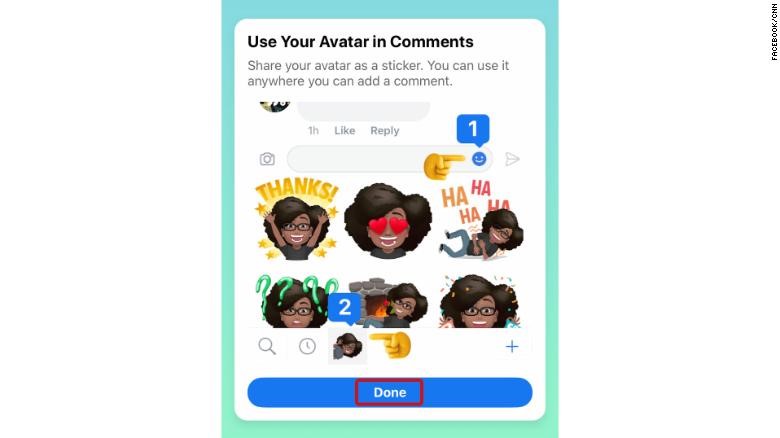 Facebook Avatars use in Comments