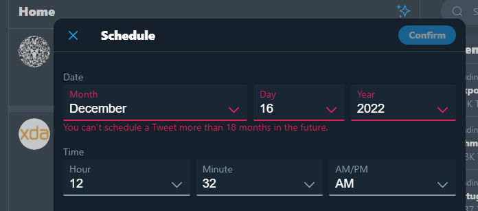Schedule Future Limit Twitter
