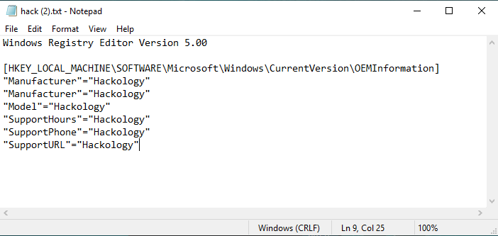 Windows OWindows OEM Changer Registry FileEM Changer Registry File