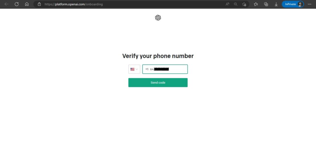 Temporary phone number for verification